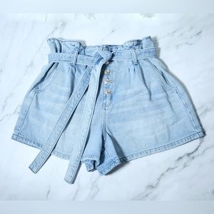 American Eagle Mom Paper-bag Shorts Button Fly